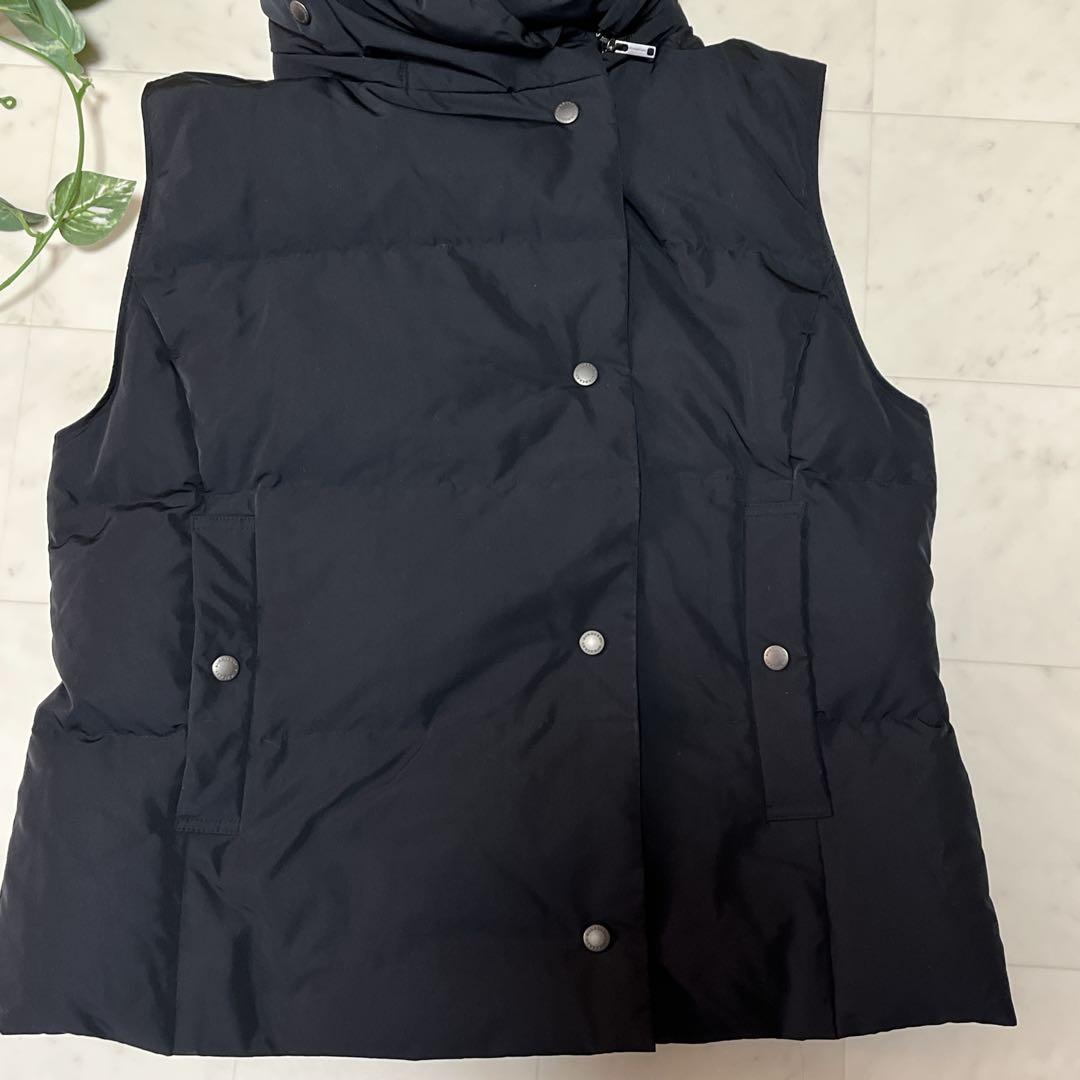 ⭐️BURBERRY LONDON⭐️フード付きダウンベスト ブラックノバチェック