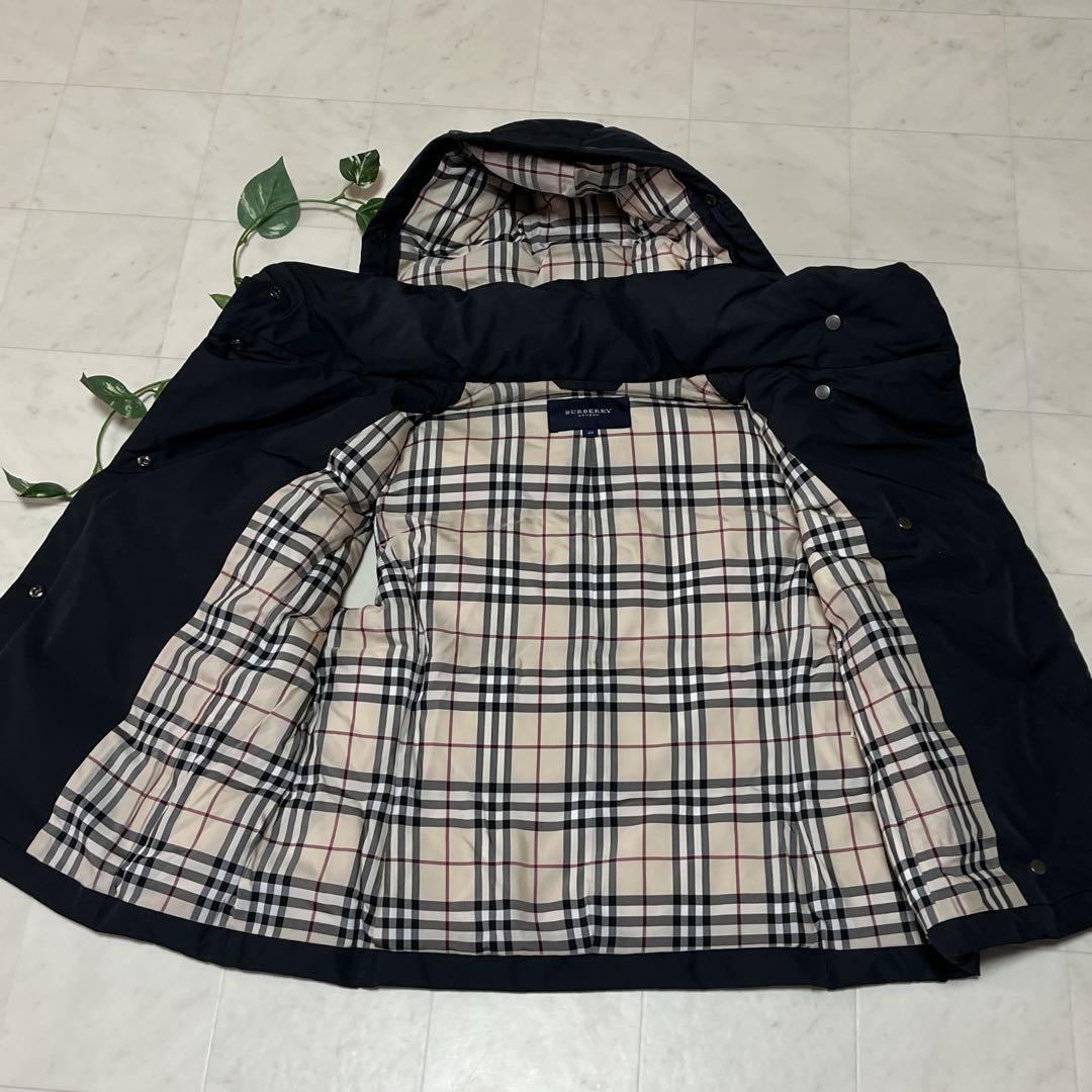 ⭐️BURBERRY LONDON⭐️フード付きダウンベスト ブラックノバチェック