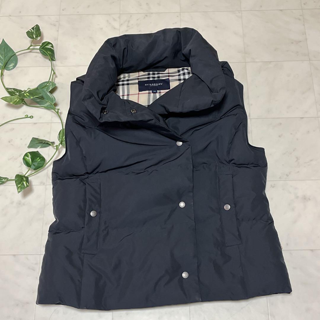 ⭐️BURBERRY LONDON⭐️フード付きダウンベスト ブラックノバチェック