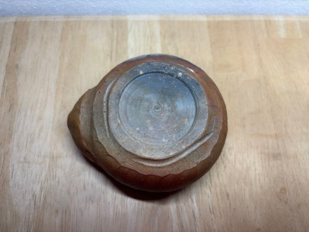 56.備前焼 宝瓶 登り窯 白梅 はくばい 梅 手びねり 急須