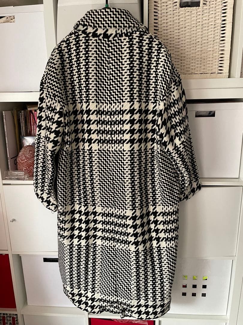 ZARA 千鳥格子柄ロングコート
