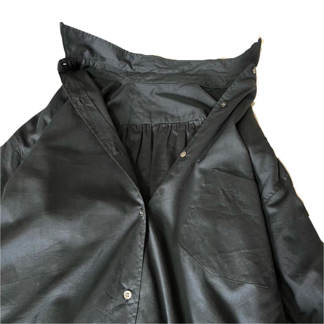 極美品❤️ヴェルメイユパーイエナ シャツワンピース　黒　ゆったり　大人