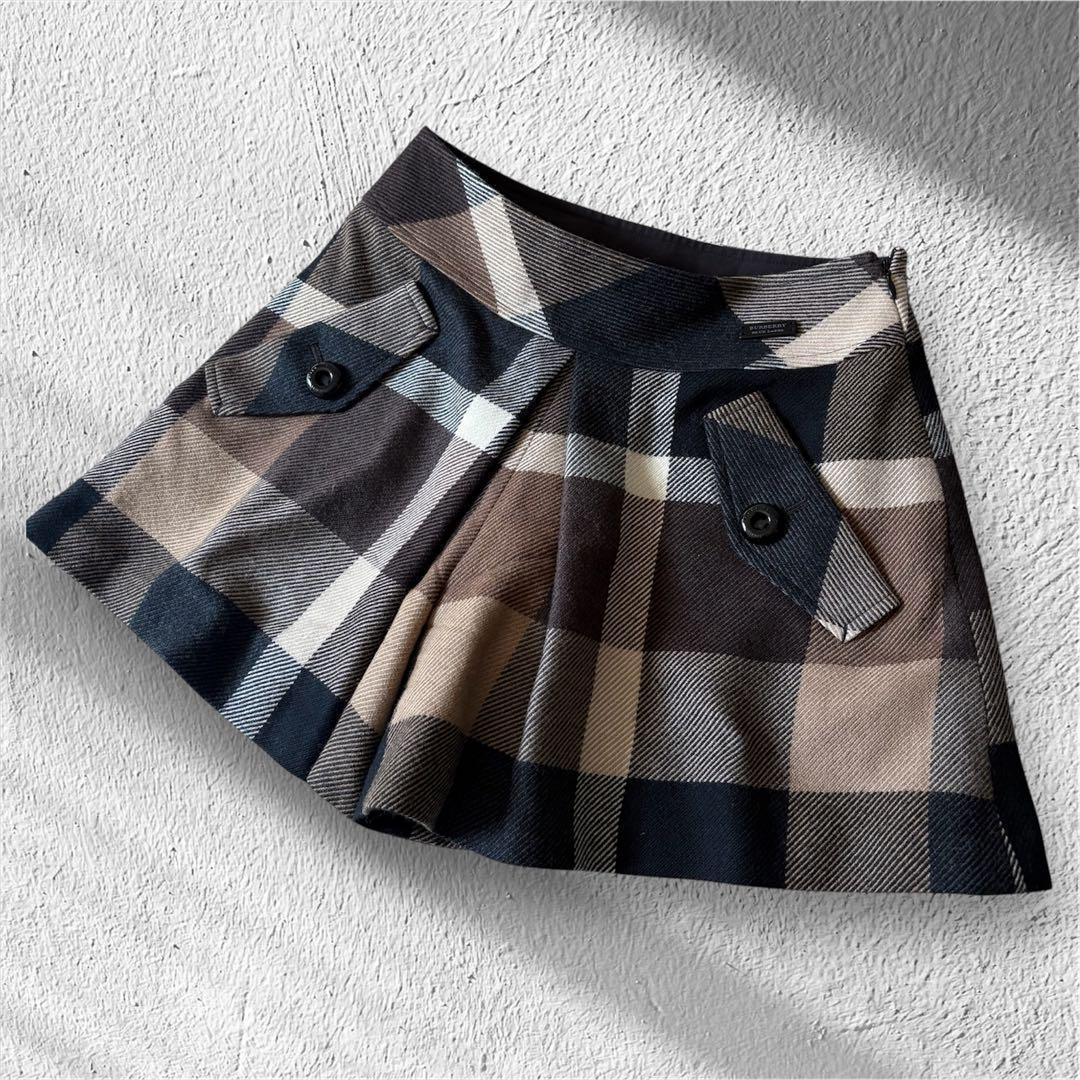 パンツ BURBERRY BLUE LABEL wool short pants y2k