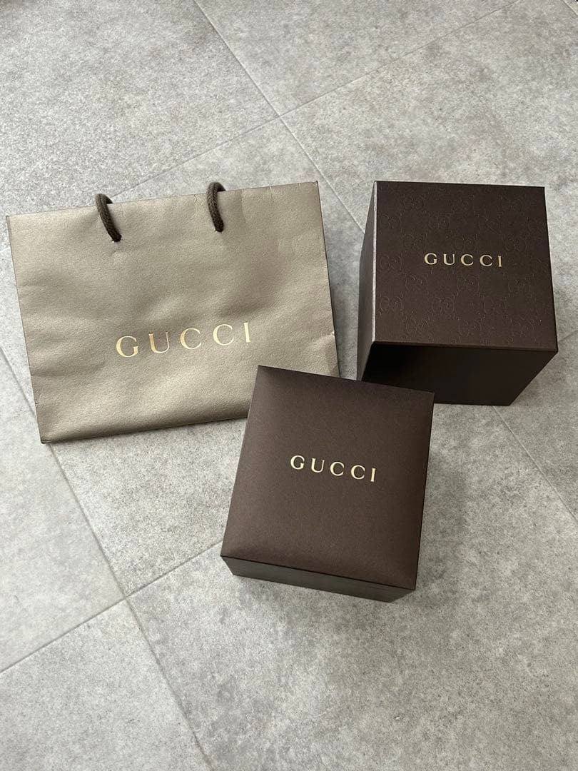 GUCCI 100L Gレクタングル シルバー(箱・コマあり)