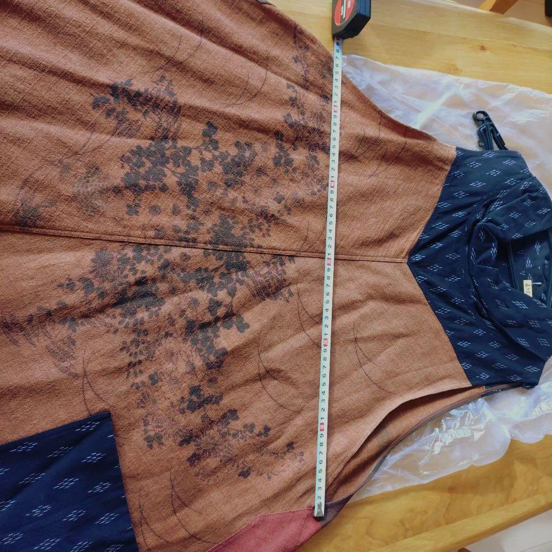 朝倉☆柿渋染め 今尾知子創作一点物ワンピース