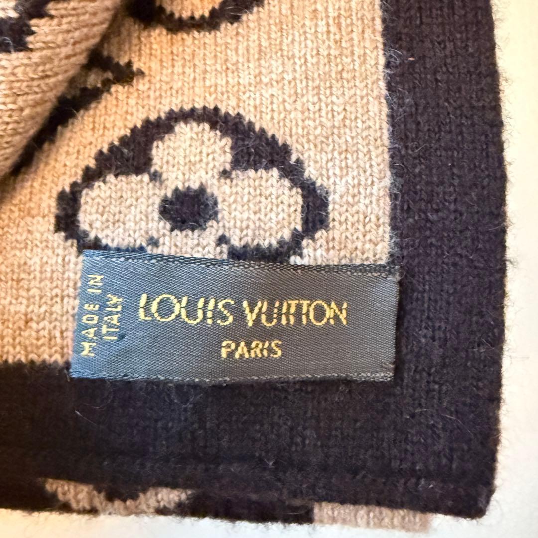 お値下げ！極美品　リバーシブル★モノグラムマフラー　クリーニング済