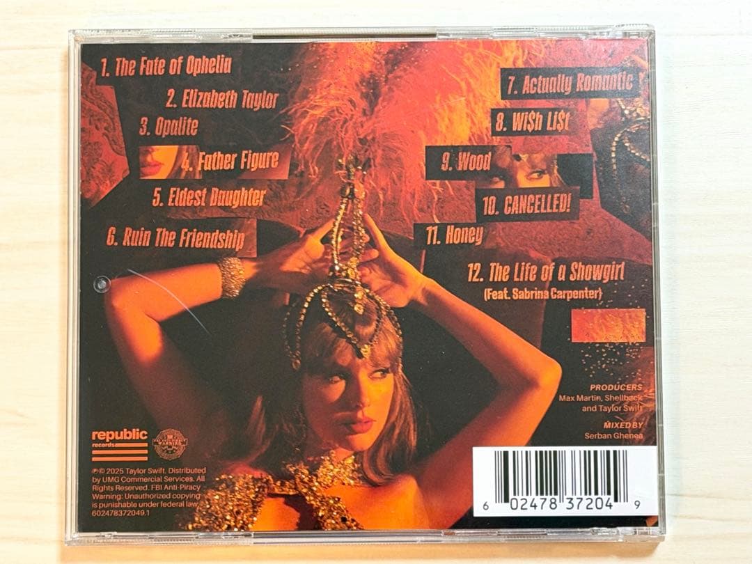 直筆サイン入り Taylor Swift TLOAS CDアルバム 輸入盤