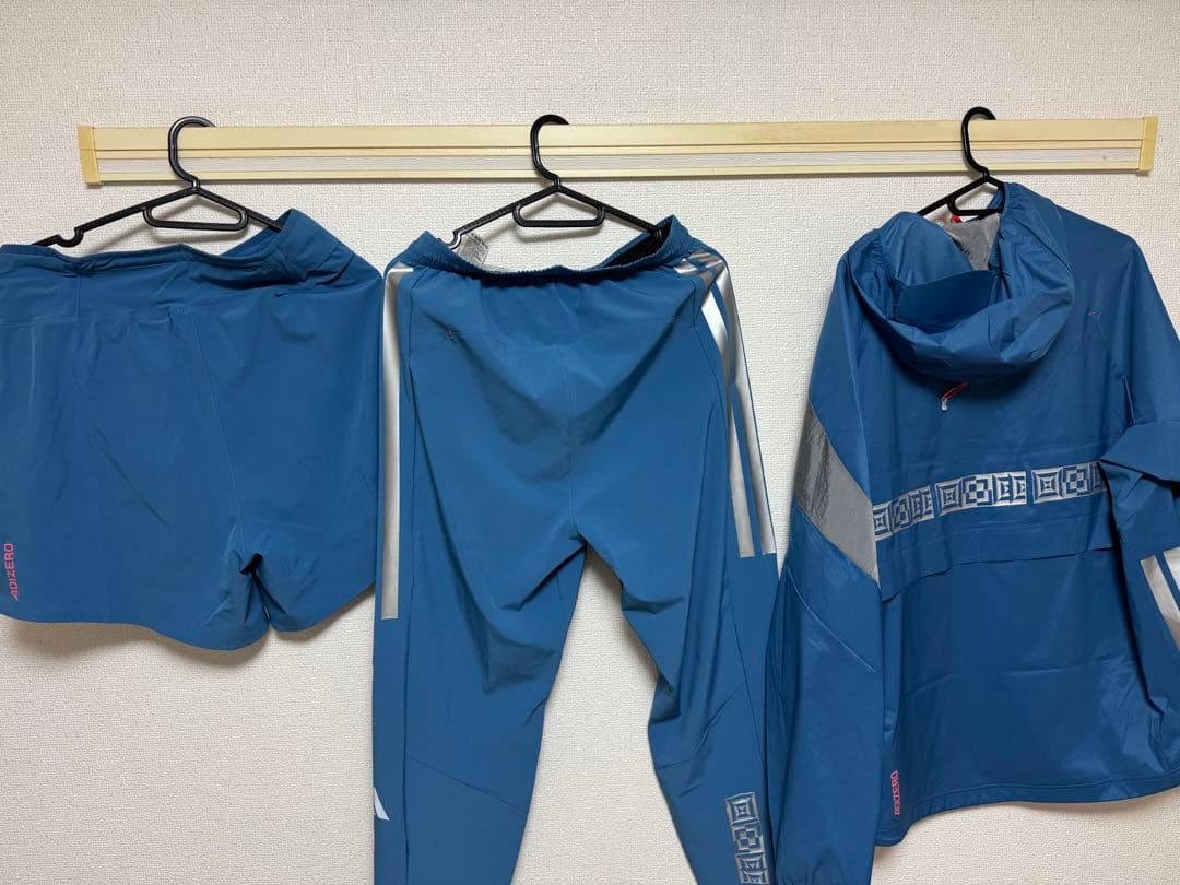 アディゼロ　駅伝　ランニング　ジャケット　パンツ　ショーツ　３点セット