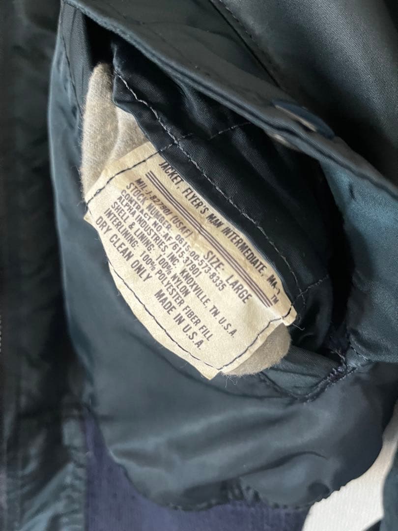 MA-1 ネイビージャケット　アルファ社　希少な80〜90年代モデル