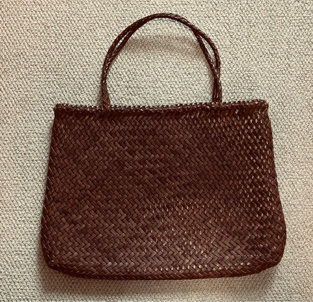 セイント・クリストファー　編み込みドラゴンレザートートバッグ