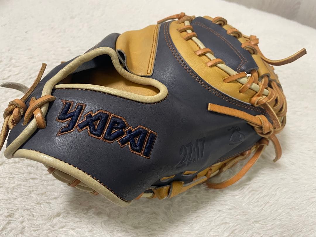 SALE ヤバイ 野球グローブ ネイビー/ベージュ