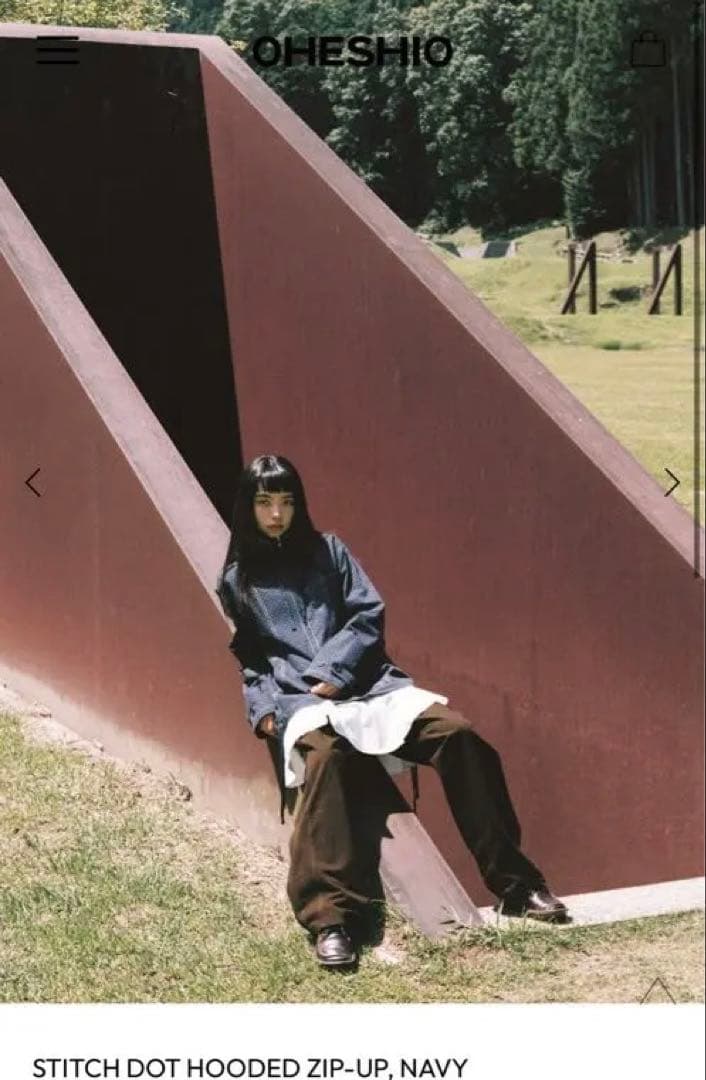 OHESHIO オヘシオ ドット ジップアップ アウター ジャケット