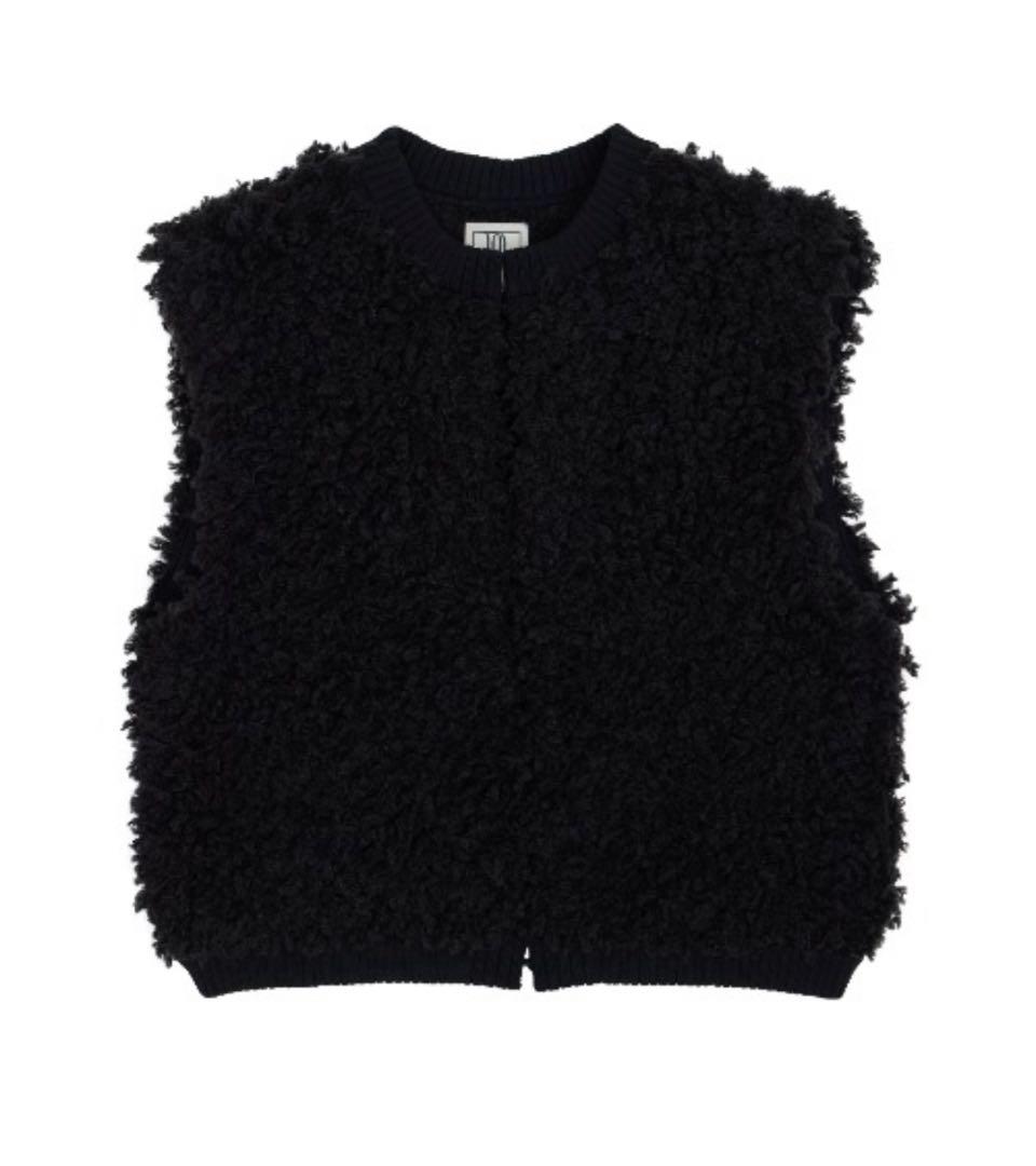 AMERI UND COMPACT BOA KNIT VESTブラックF新品