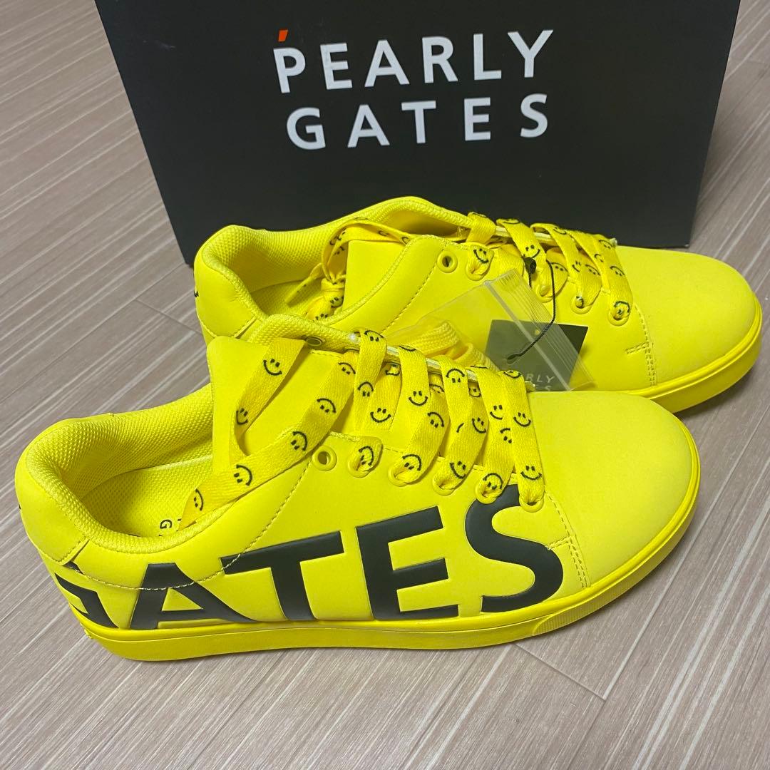 新品未使用PEARLY GATES イエロー ゴルフシューズ　サイズ23.5cm