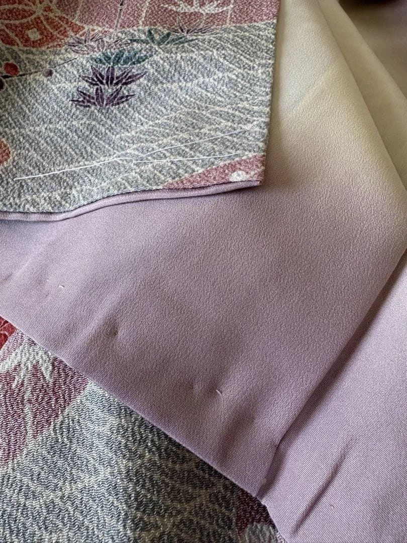 ❤️お姫様正絹小紋　鬼シボ縮緬　新品保管品　新品畳紙付き　着物のみ