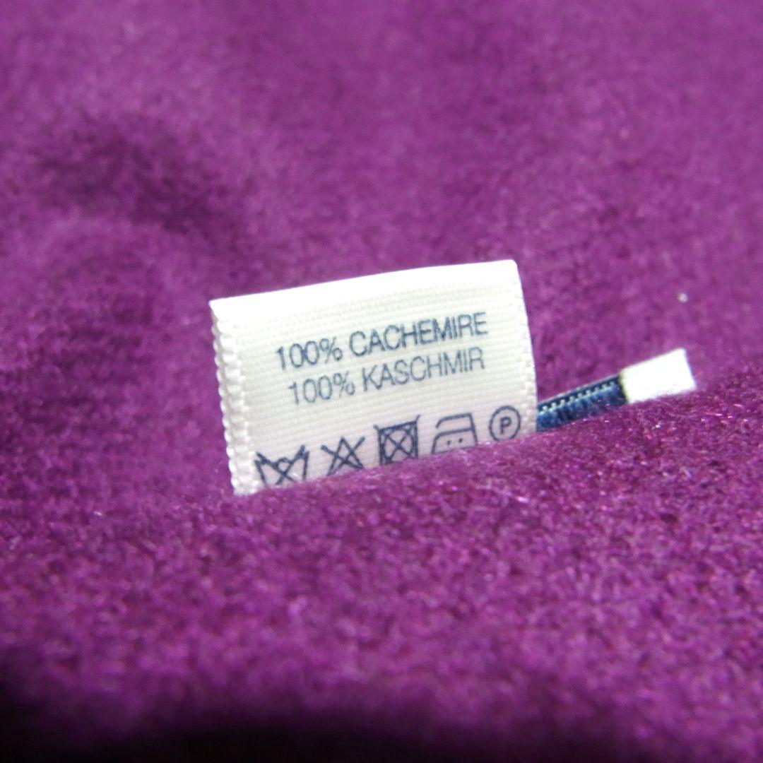 ジョンストンズ 大判 カシミヤ 100% ストール マフラー ブラック パープル