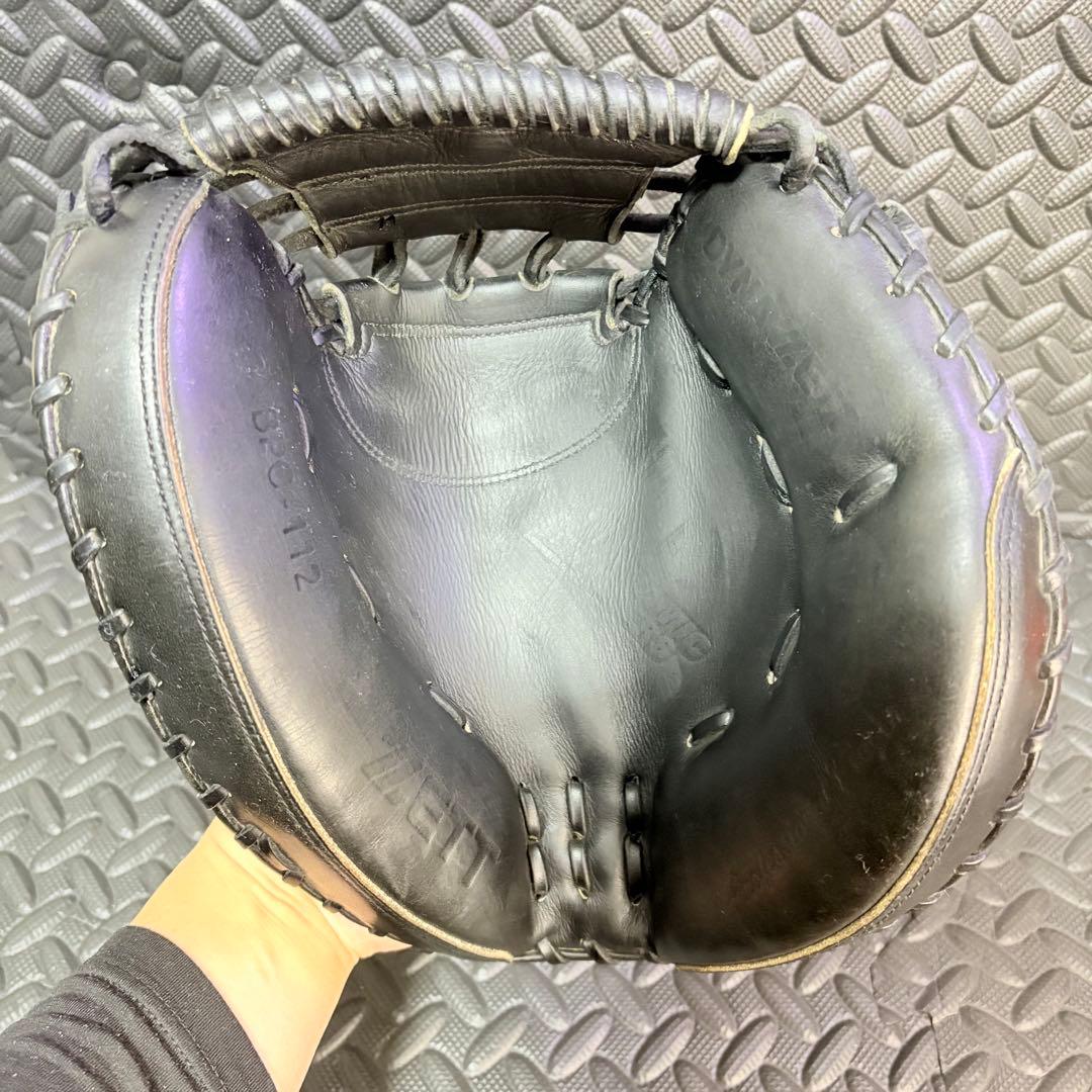 【旧ロゴ 希少】ZETT 硬式キャッチャーミット ブラック