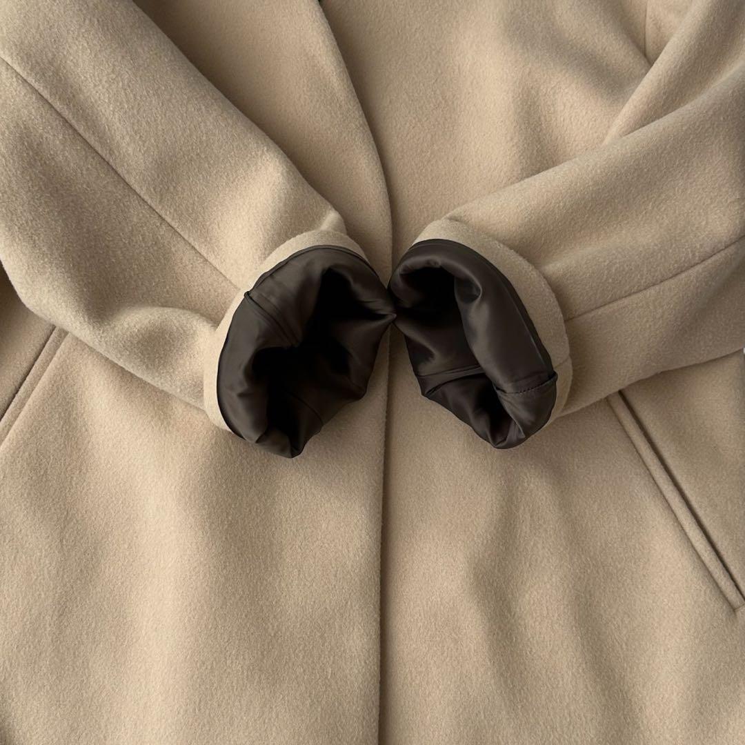 近年モデル IENA MANTECO ノーカラーウールコート ロングコート 38