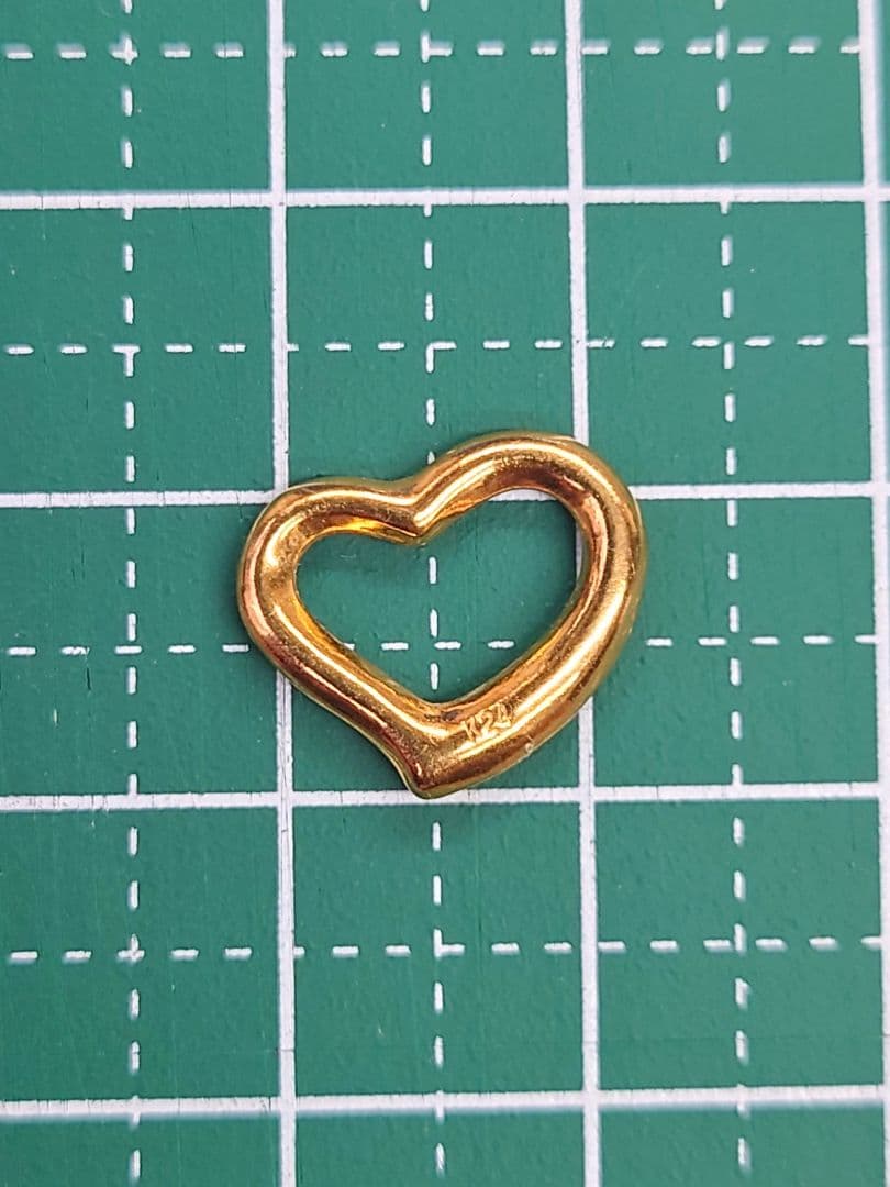 K24　24金　オープン　ハート　ペンダントトップ/チャーム