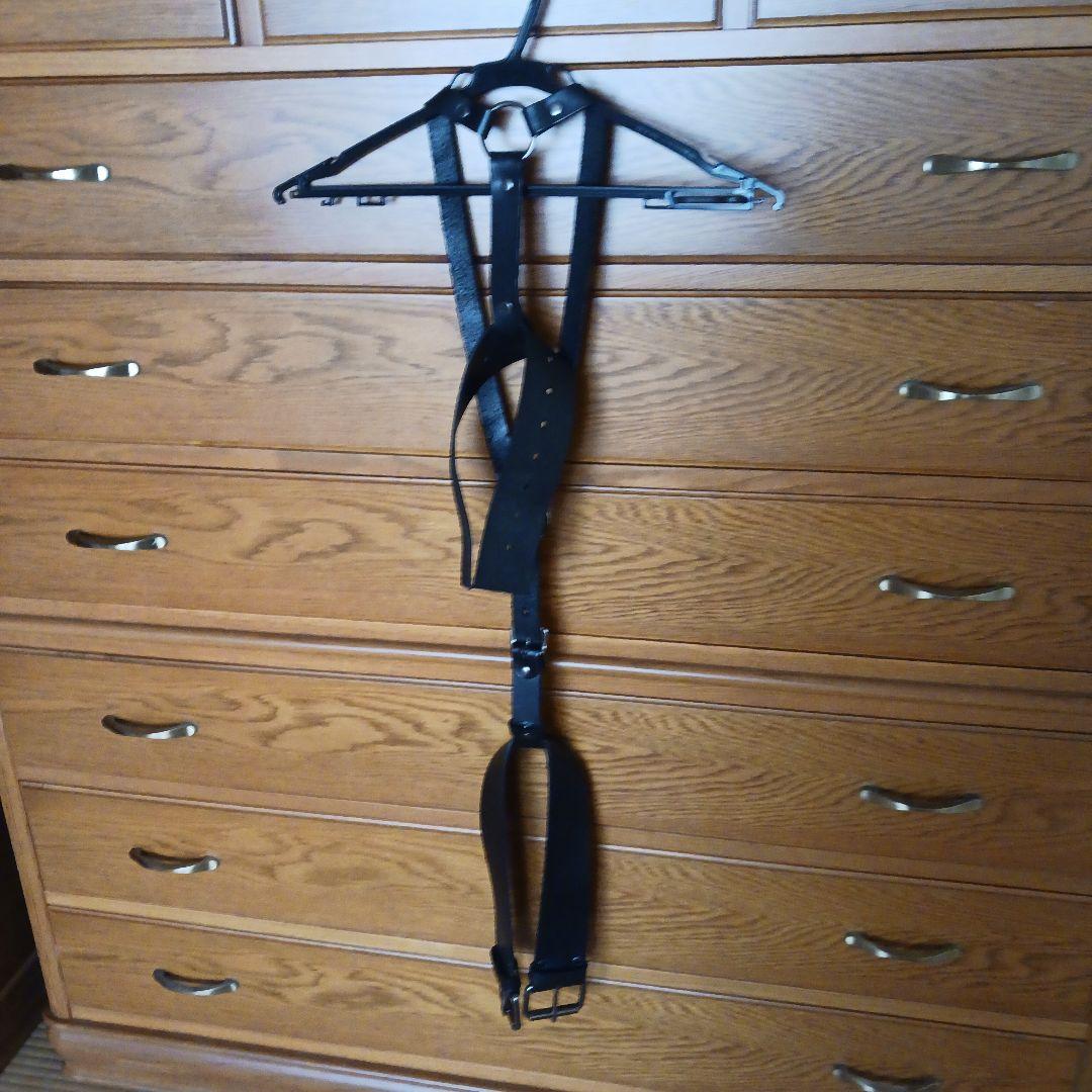 コムデギャルソンザナベインレザー ハーネススタイル サスペンダー 黒