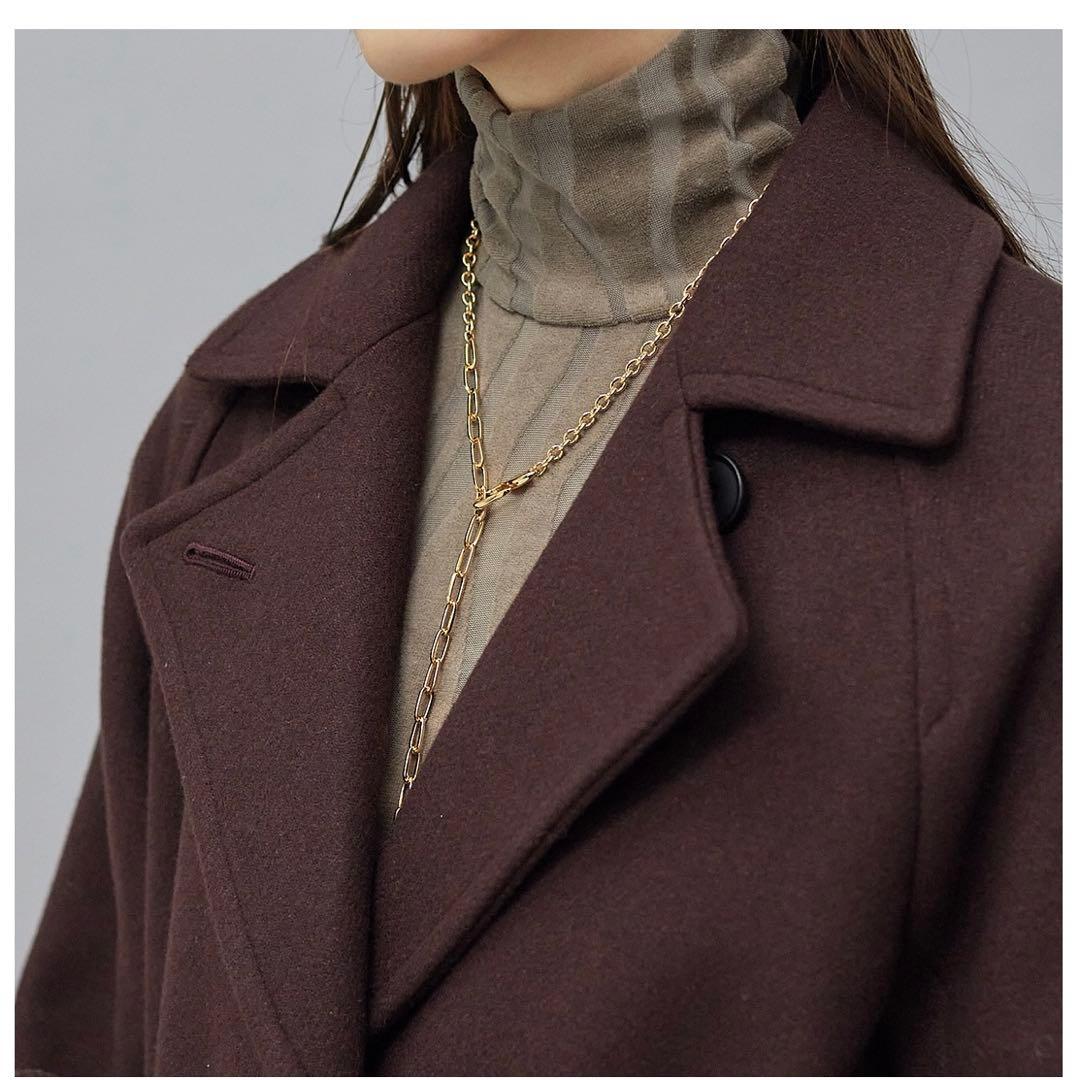 PUBLIC TOKYO SUPER140ブレンドトレンチライクウールコート