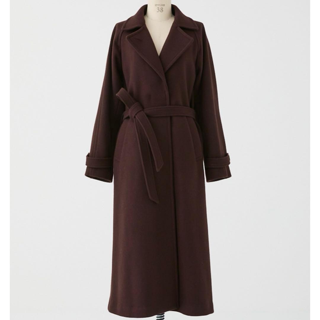 PUBLIC TOKYO SUPER140ブレンドトレンチライクウールコート