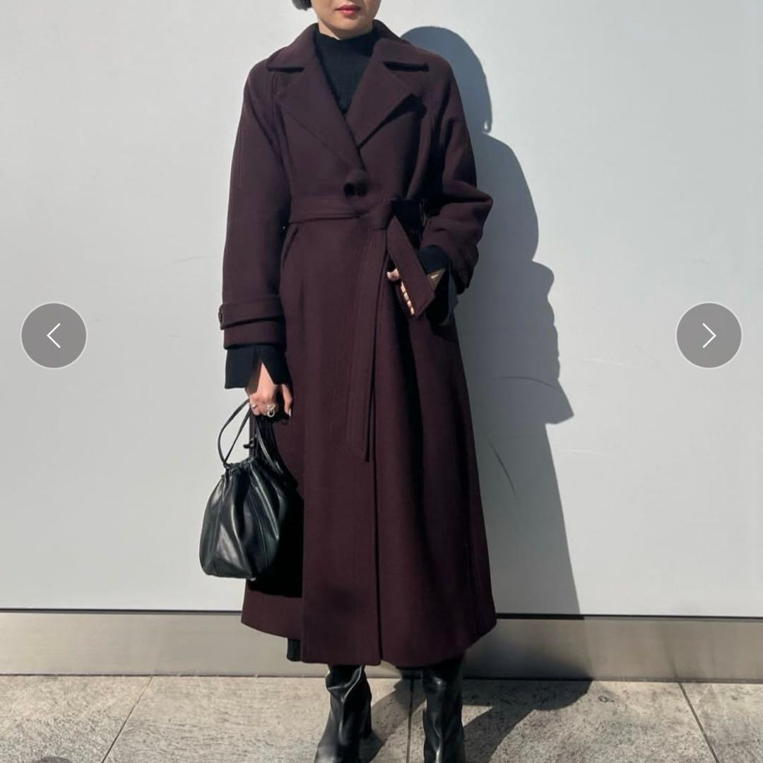 PUBLIC TOKYO SUPER140ブレンドトレンチライクウールコート