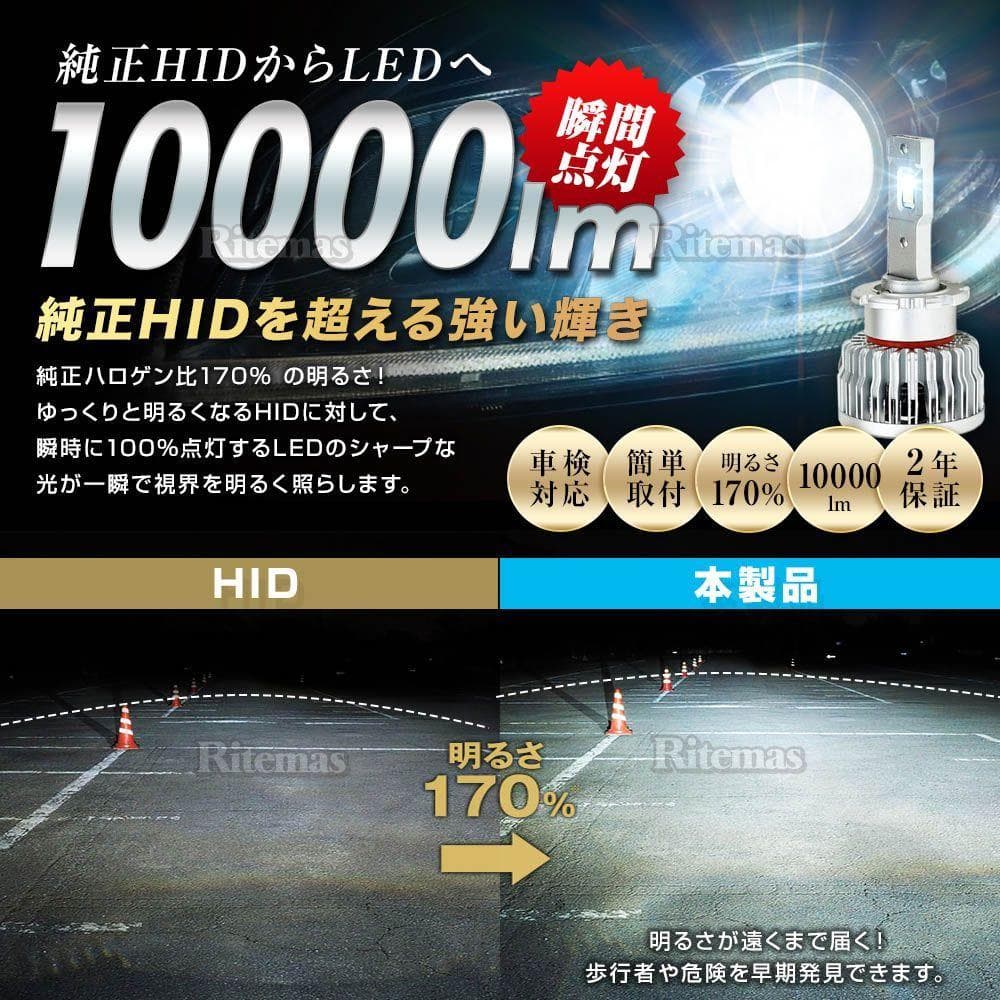 スフィアライト 純正HID用 LEDヘッドライト D3S D3R 6000K
