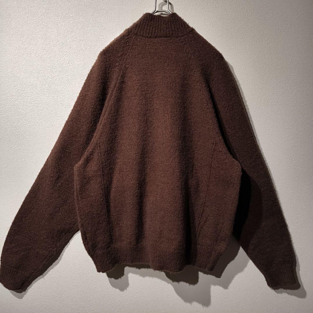 adidas SSTトラックトップ ニットブラウン ジップアップジャージ