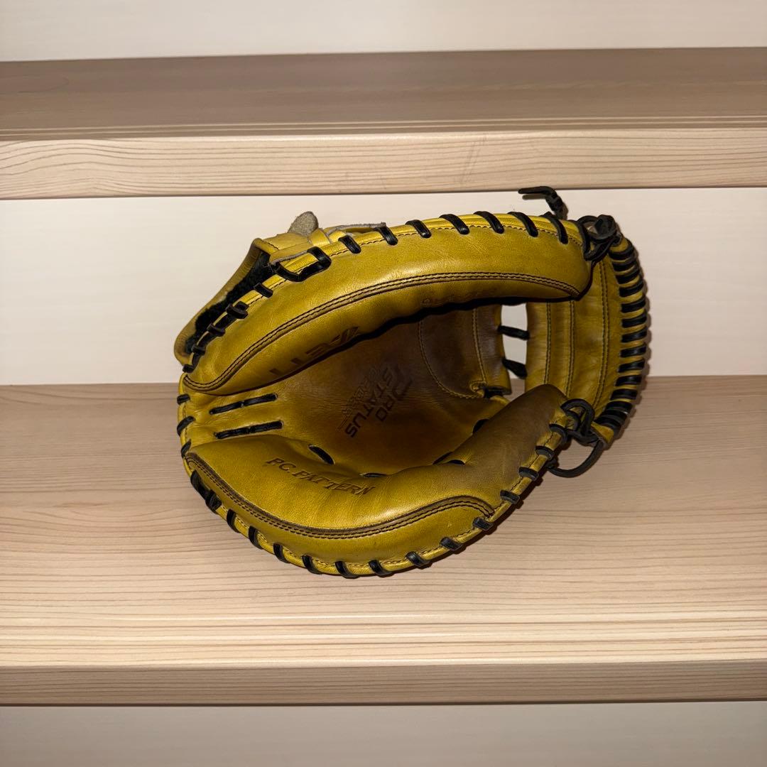 【ZETT / ゼット】硬式キャッチャーミット　イエロー