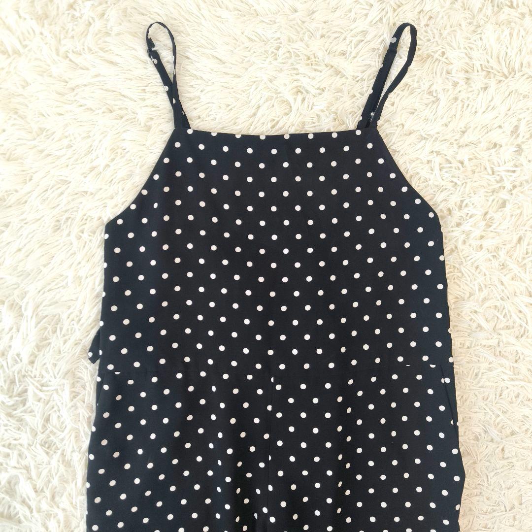 ルルウィルビー バックフリリーサロペット オールインワン ドット