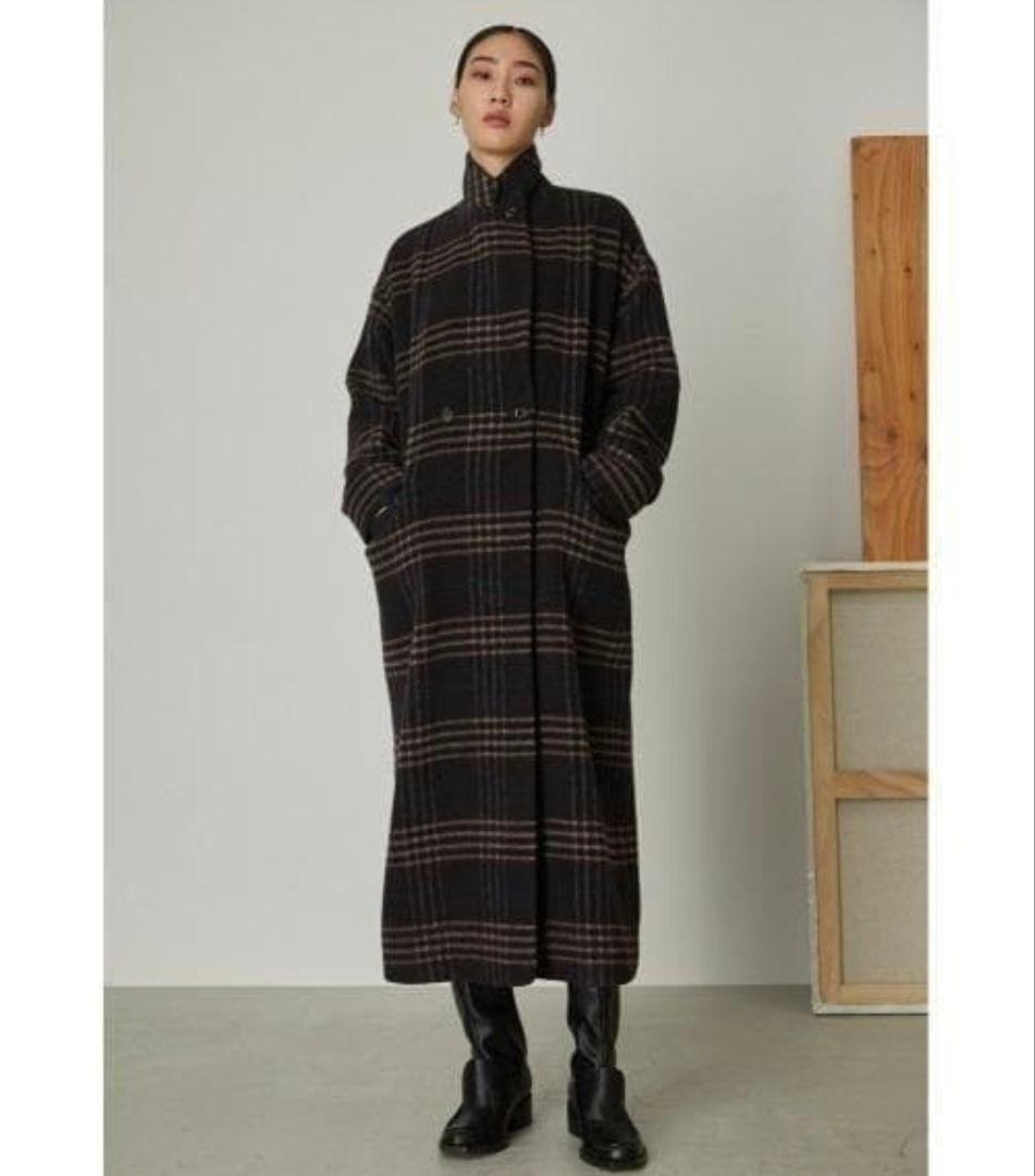 新品未使用　定価5万　RIM.ARK ウール　チェック　コート