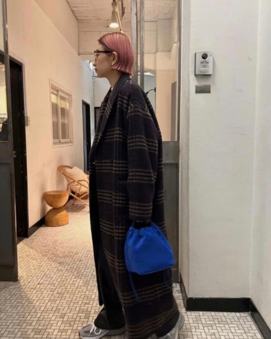 新品未使用　定価5万　RIM.ARK ウール　チェック　コート