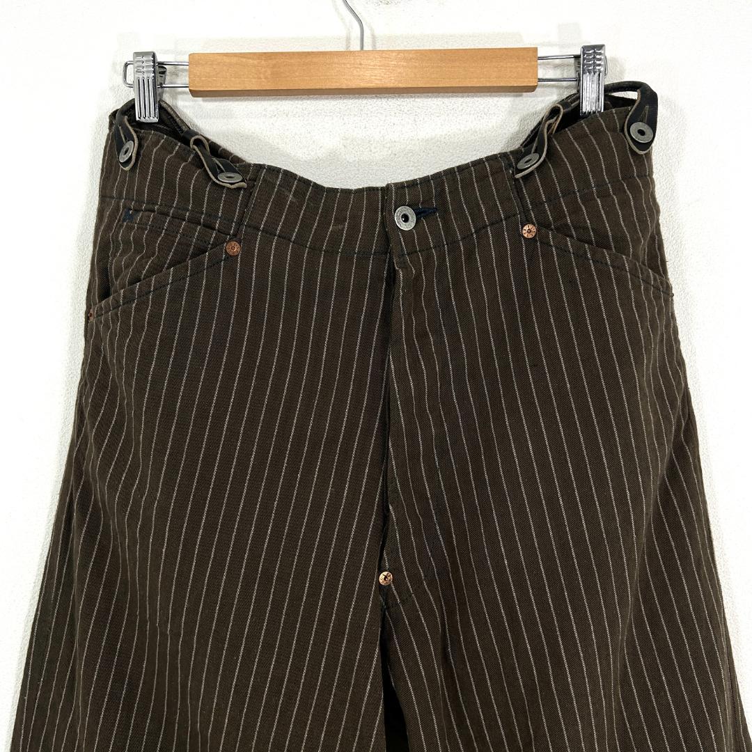 【最初期 三角タグ Evis】Evisu Stripe Suspenders