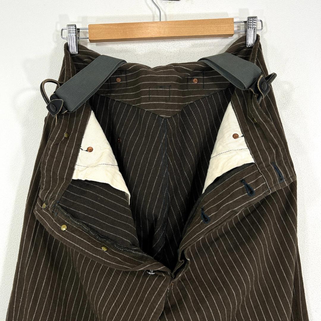 【最初期 三角タグ Evis】Evisu Stripe Suspenders