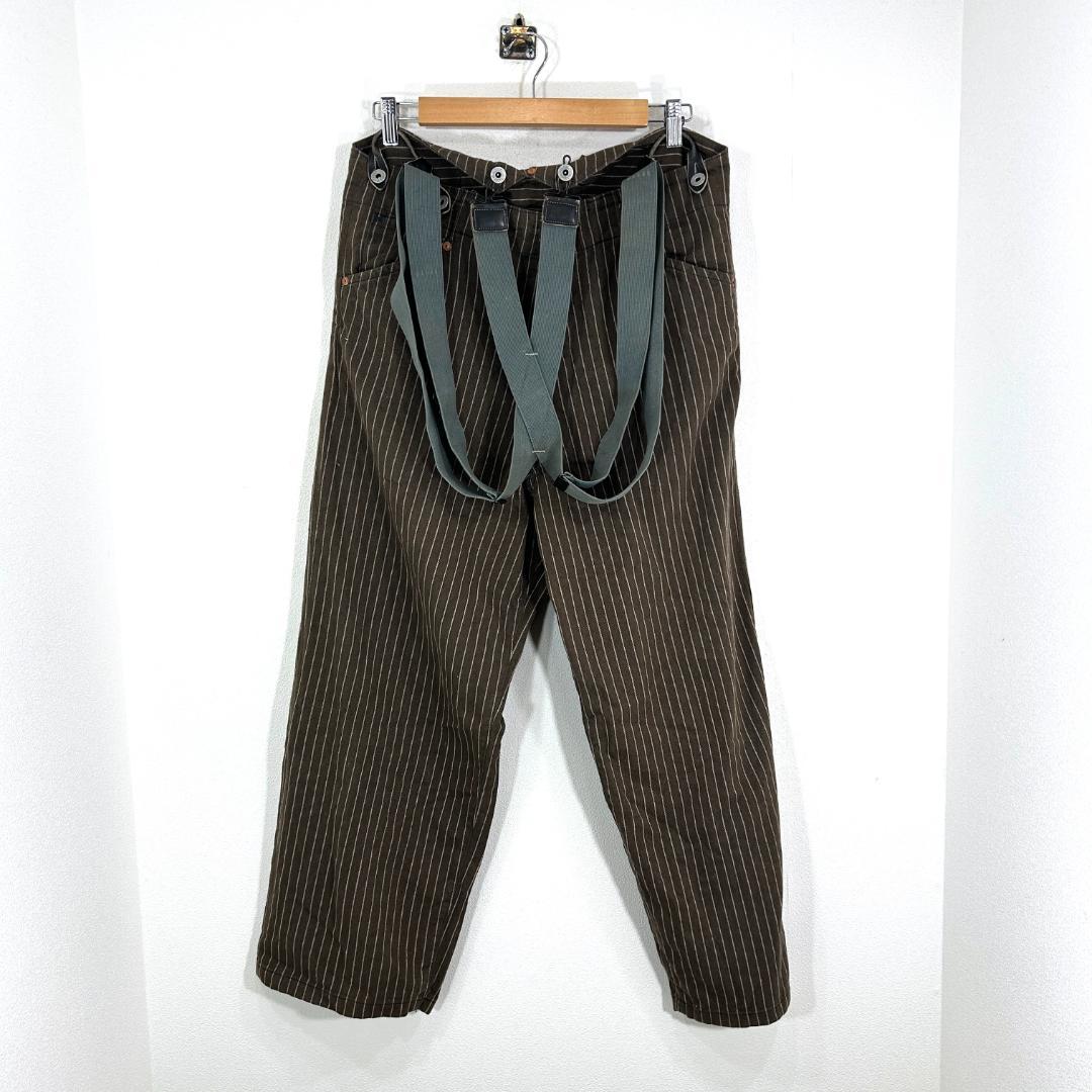 【最初期 三角タグ Evis】Evisu Stripe Suspenders