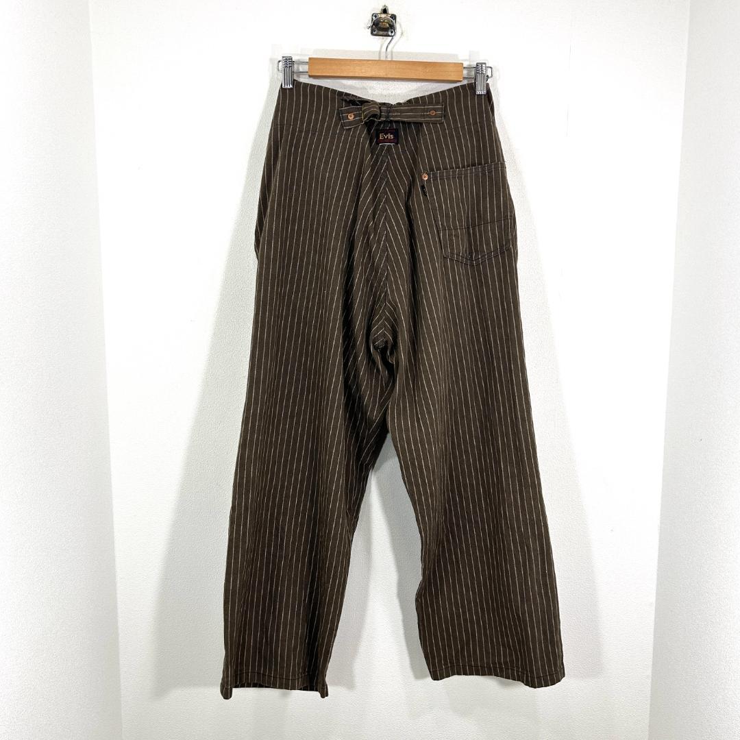 【最初期 三角タグ Evis】Evisu Stripe Suspenders