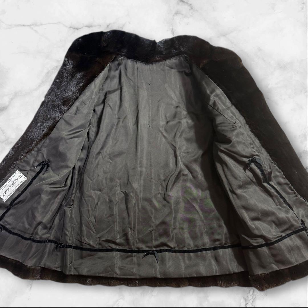 希少デザイン✨ BLACKGLAMA グラマミンク ショートコート サイズM