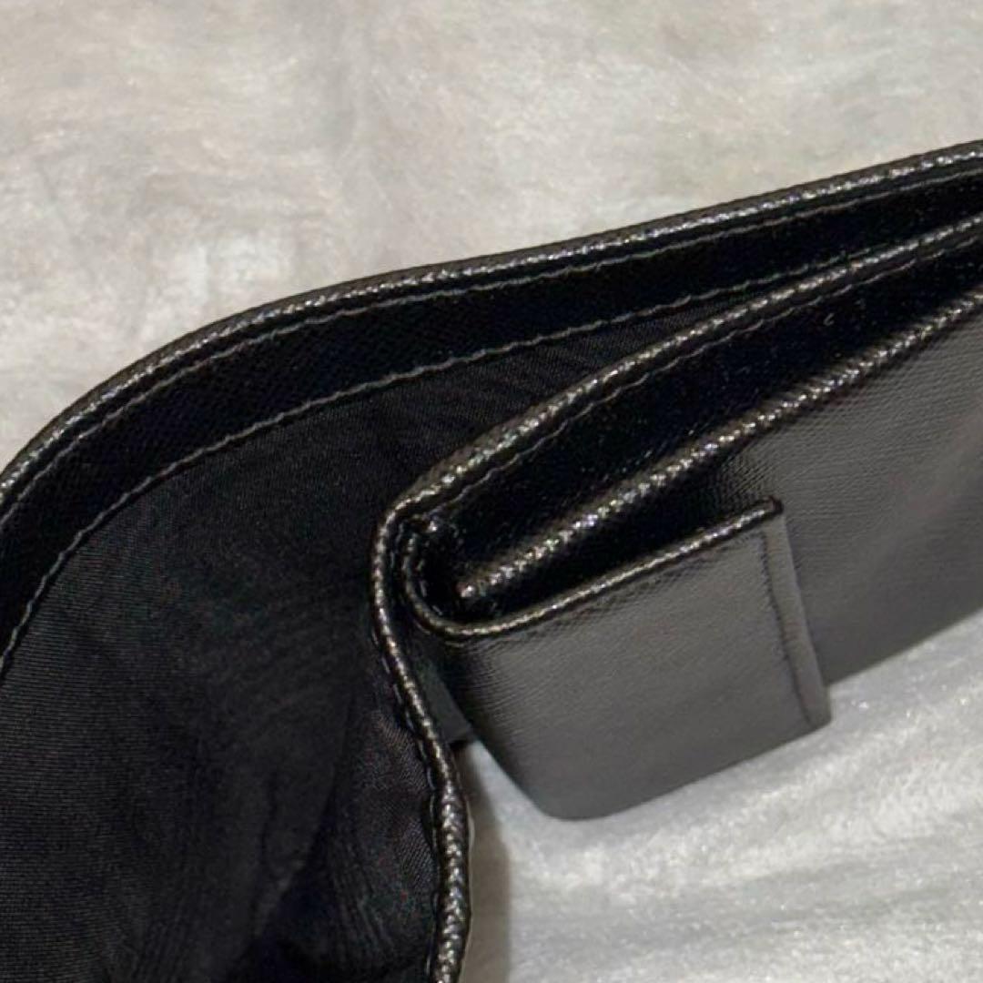 ⭐️新品未使用⭐️　PRADA サフィアーノ　三角ロゴ　二つ折り財布　ブラック