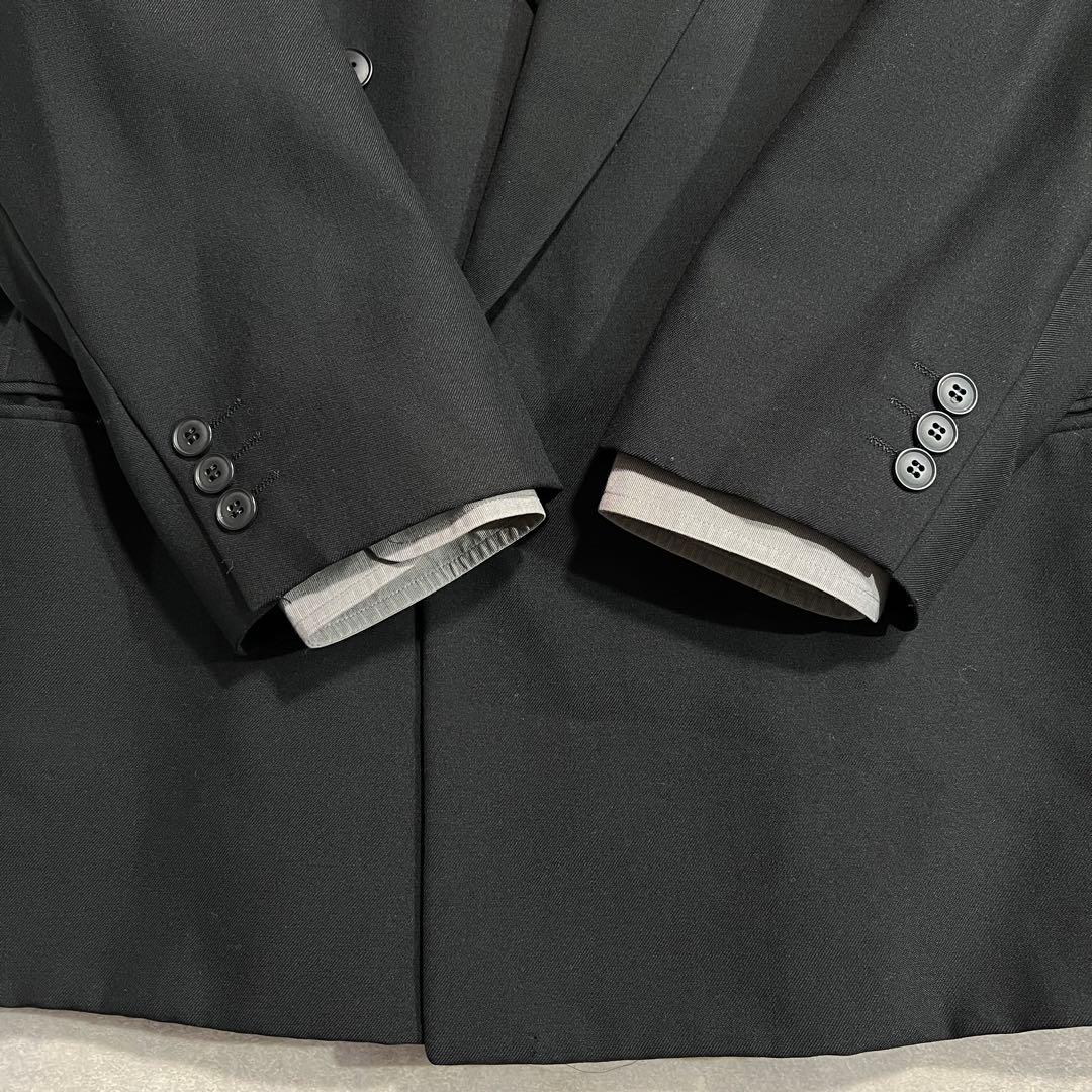 90s ヴィンテージ ダブルスーツ セットアップ 成人式 ブラックL