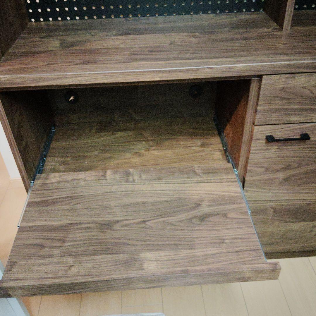 最終値下げ！ナフコ トゥーワンスタイル　ブラウン木製食器棚 ガラス扉付き