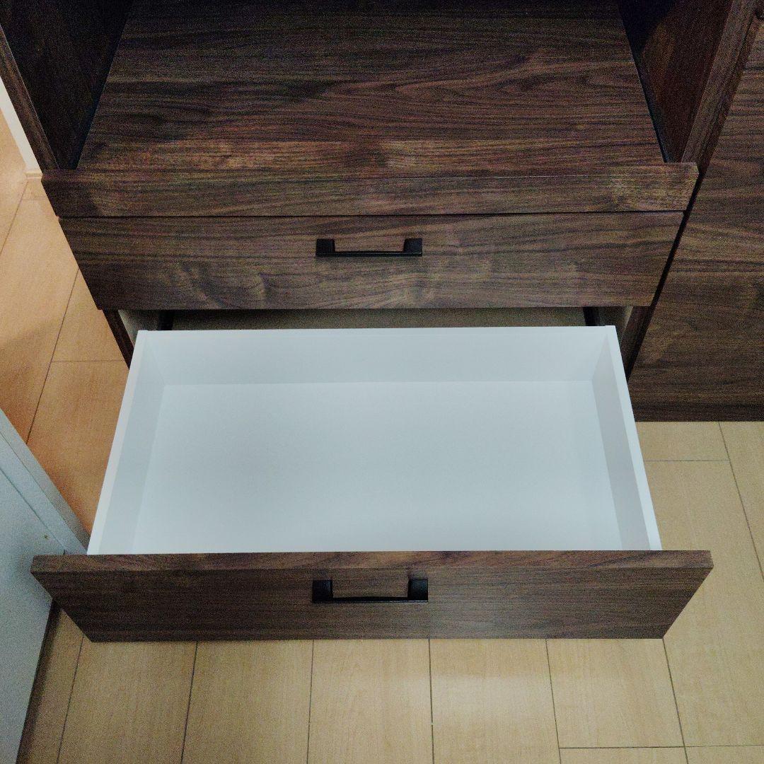 最終値下げ！ナフコ トゥーワンスタイル　ブラウン木製食器棚 ガラス扉付き