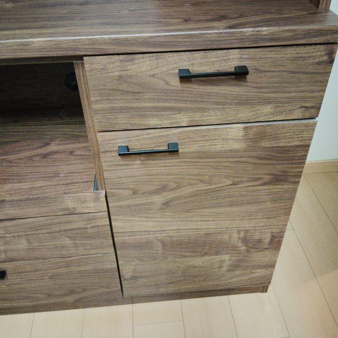 最終値下げ！ナフコ トゥーワンスタイル　ブラウン木製食器棚 ガラス扉付き