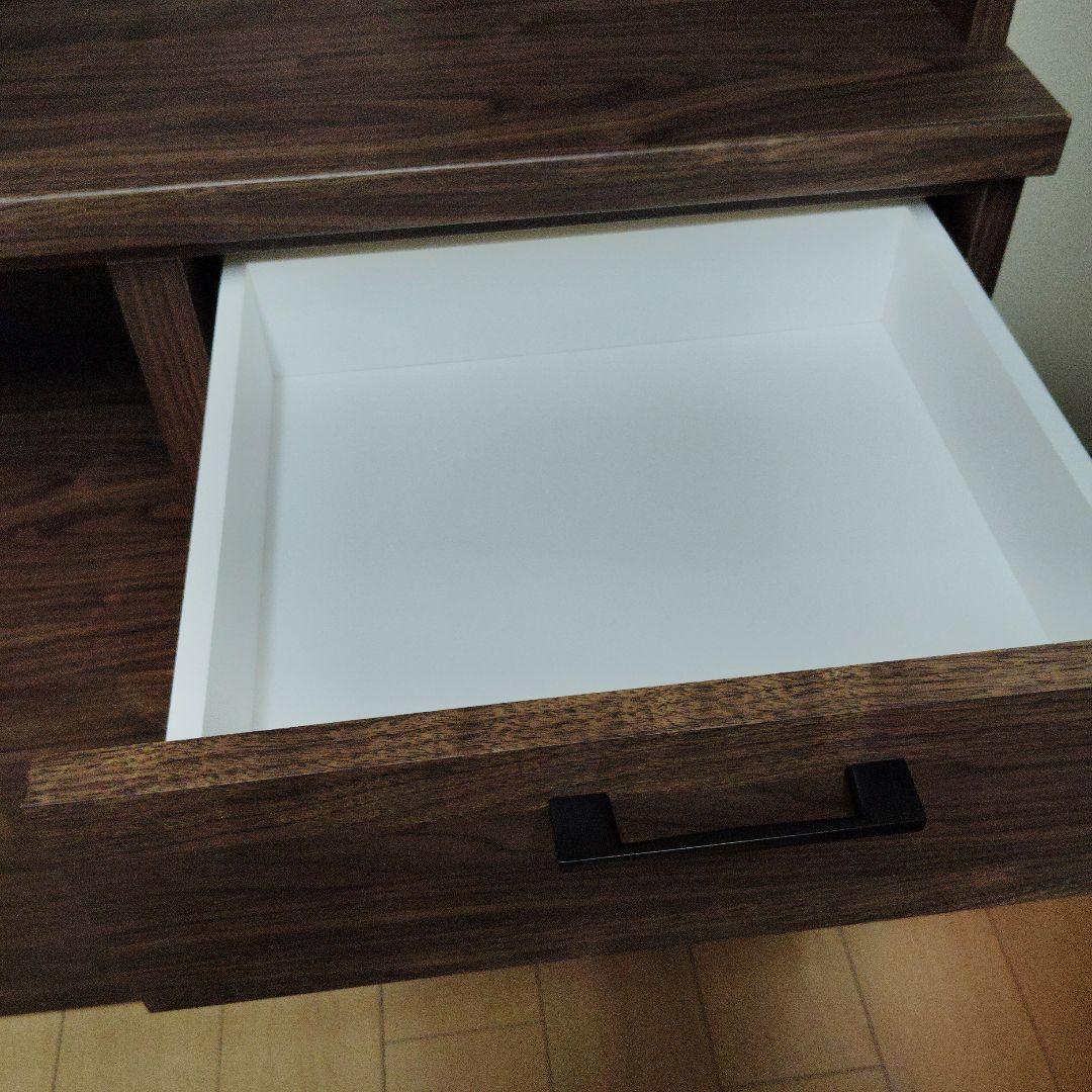 最終値下げ！ナフコ トゥーワンスタイル　ブラウン木製食器棚 ガラス扉付き