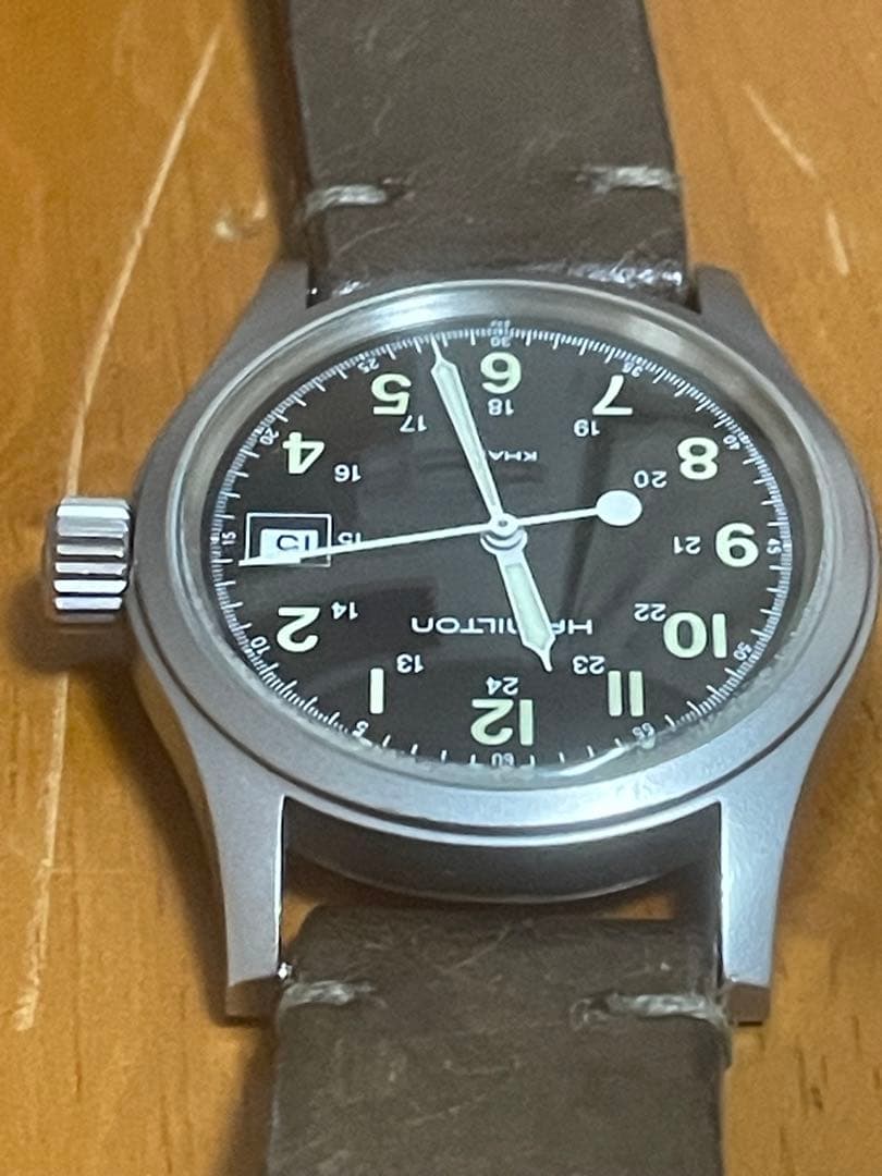 【希少⭐️ビンテージ】HAMILTON KHAKI腕時計 ブラック H683110