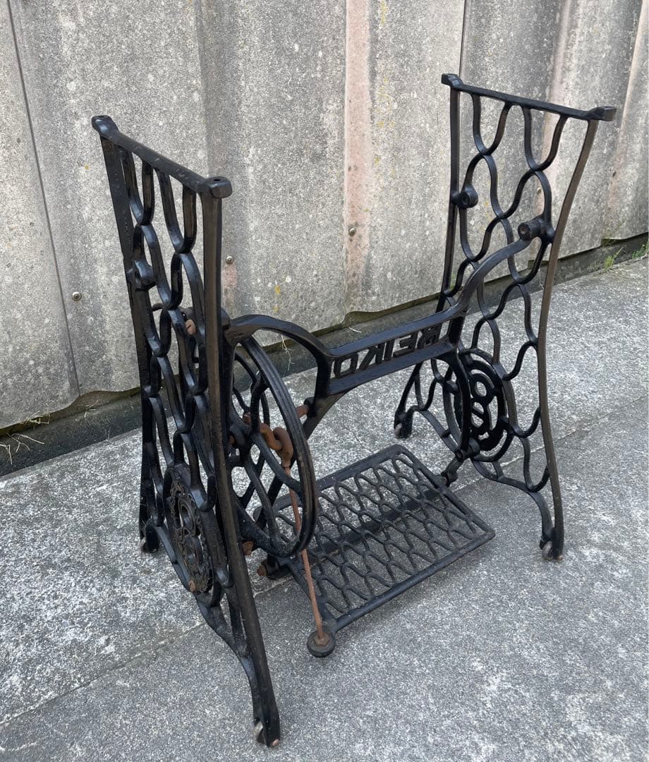 稀少/ビンテージ/イギリス製/REIKO/ミシン脚/網目脚/テーブル/店舗什器