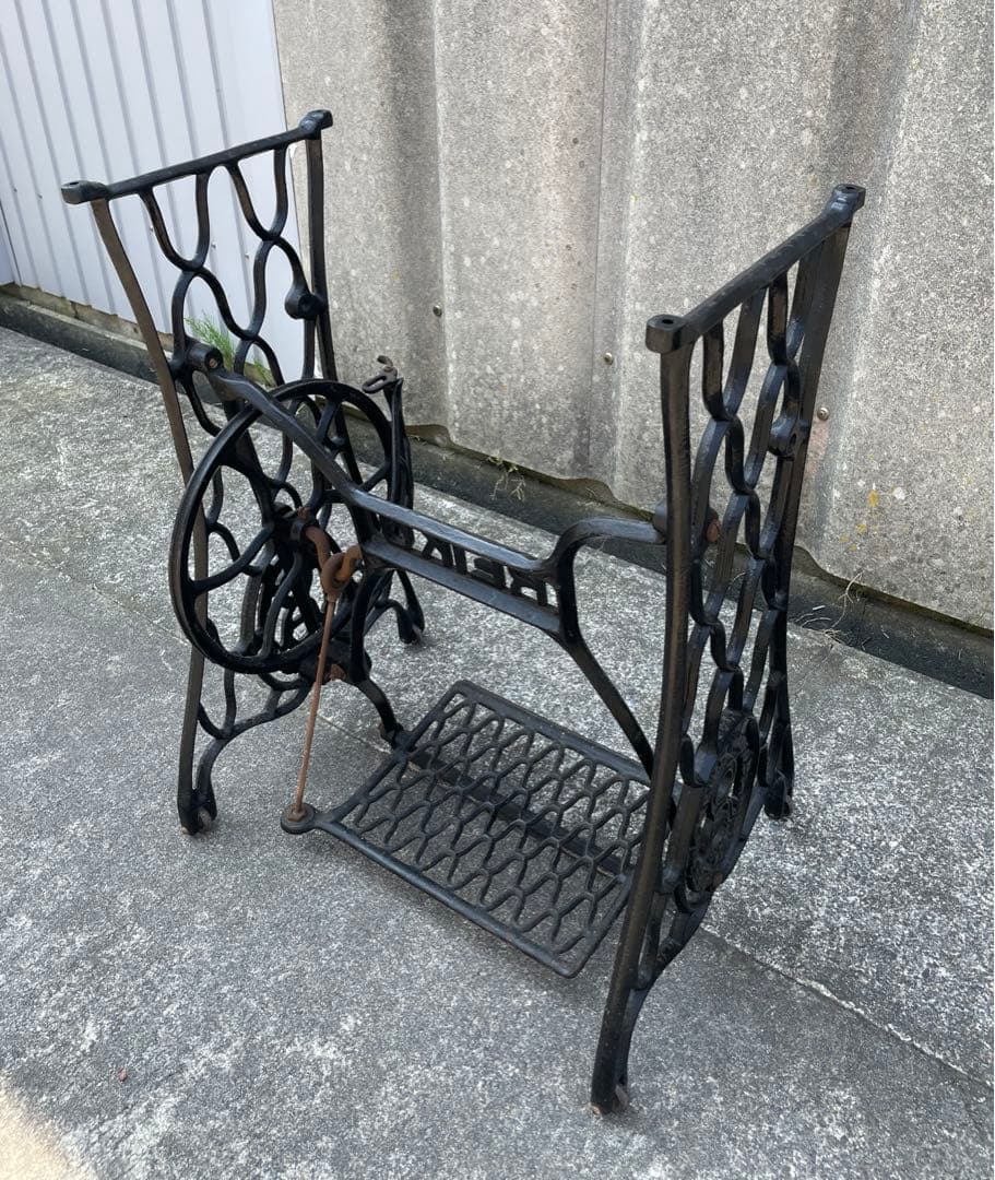 稀少/ビンテージ/イギリス製/REIKO/ミシン脚/網目脚/テーブル/店舗什器