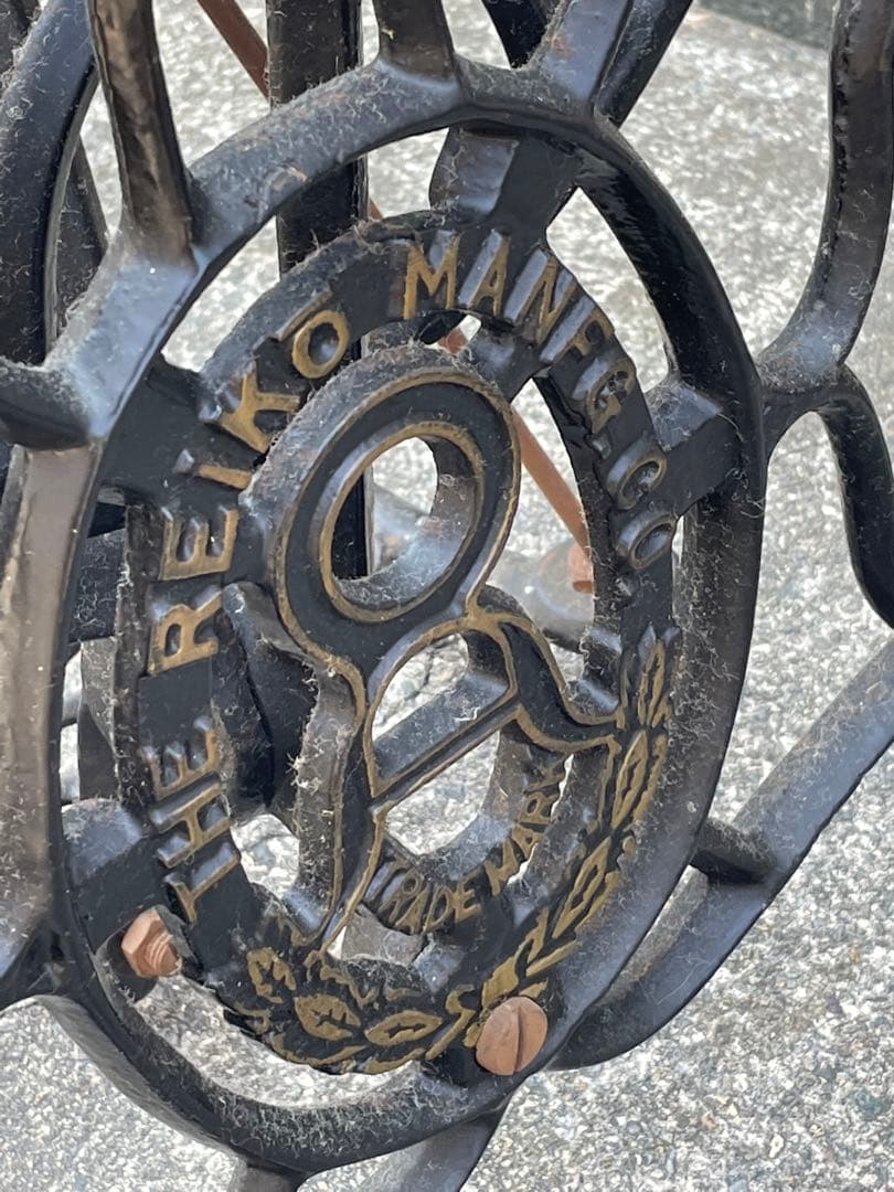 稀少/ビンテージ/イギリス製/REIKO/ミシン脚/網目脚/テーブル/店舗什器