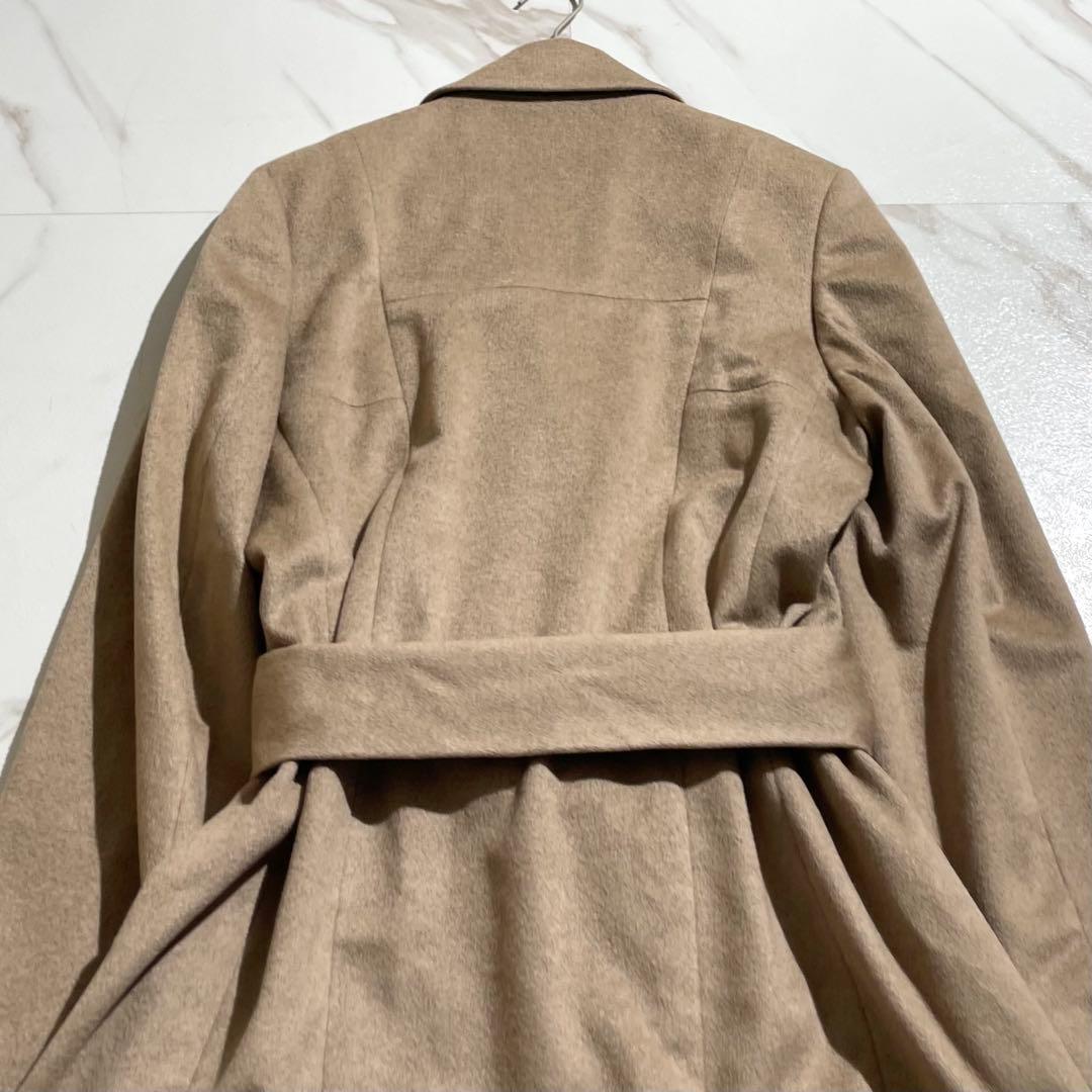 極美品✨ ベルベスト カシミヤ×ミンク素材 トレンチコート ブラウン 大きい