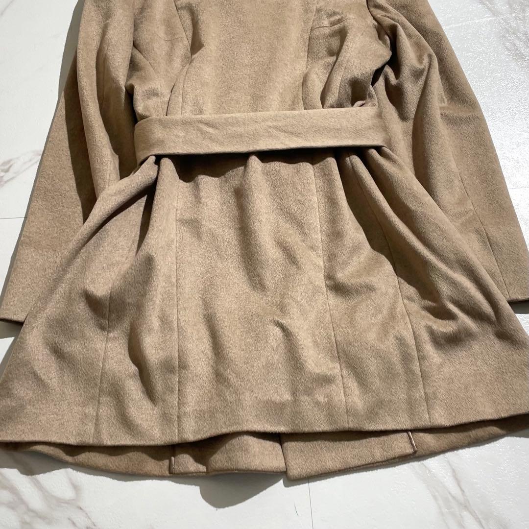 極美品✨ ベルベスト カシミヤ×ミンク素材 トレンチコート ブラウン 大きい